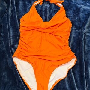Vibrant Orange Kids Swimwear
